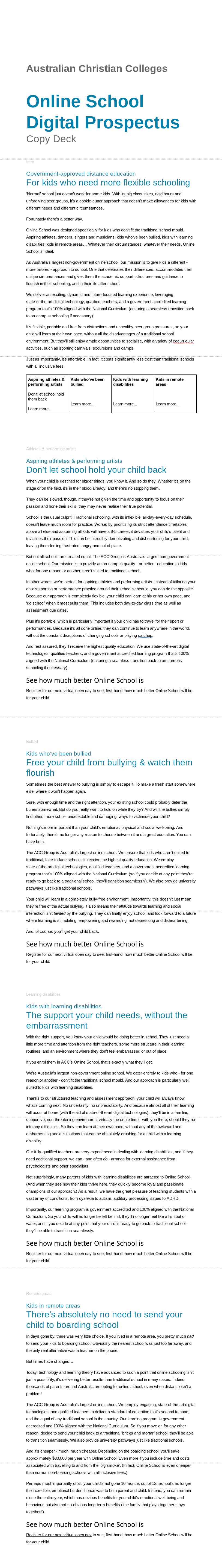 Australian Christian College — Digital prospectus for non-government school