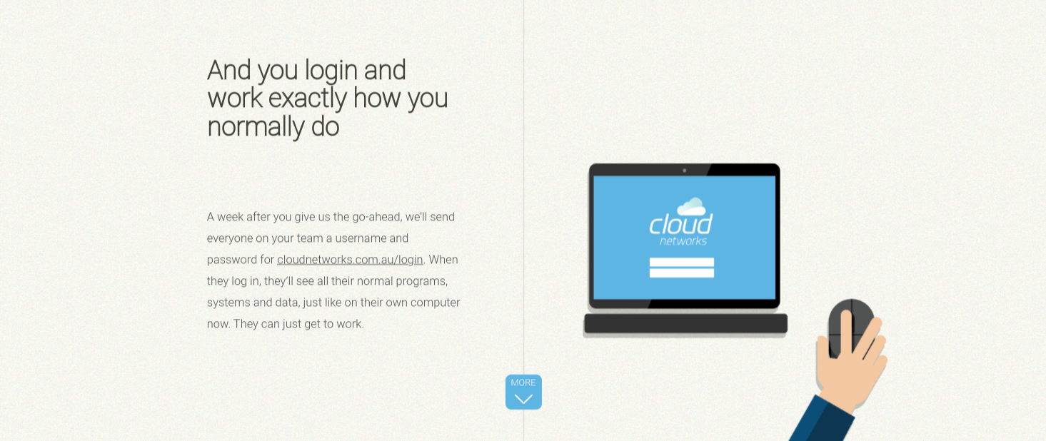 Cloud Networks — UX & copy for IT company