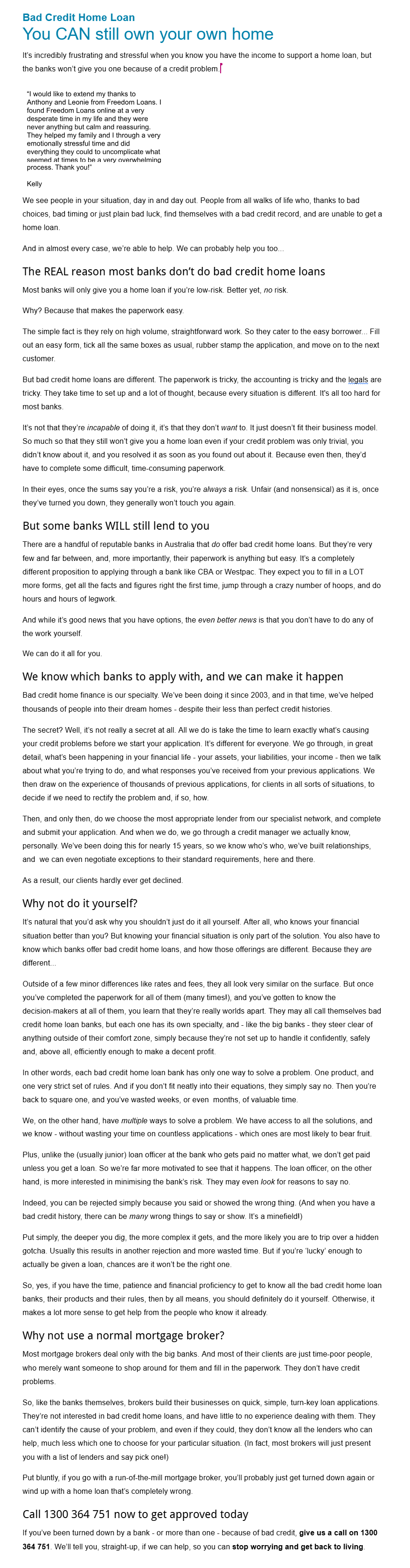 Sample — Freedom Loans