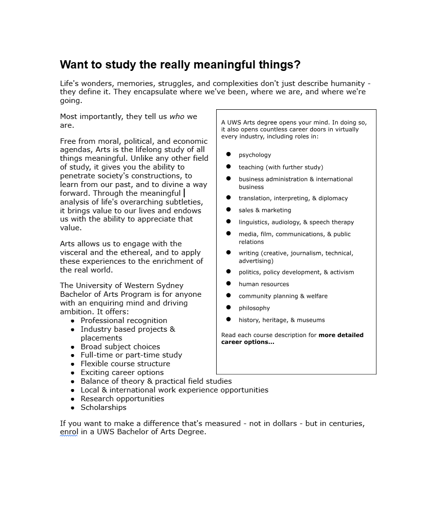 Sample — Western Sydney University